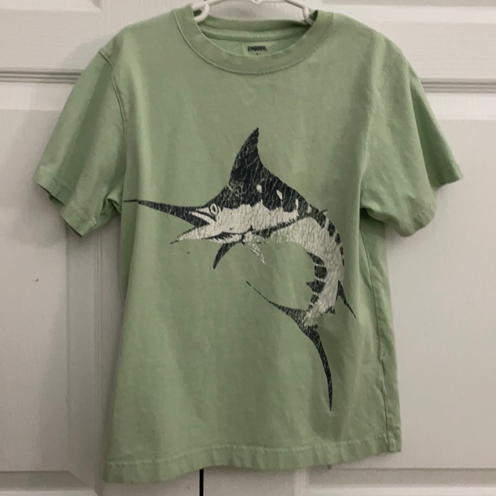 Boys Mint Green Swordfish Tee